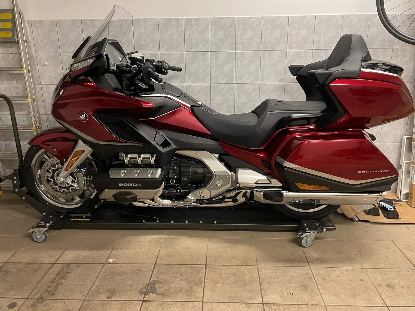 🔥🔥Heavy-Duty Motorcycle Dolly with Wheel Chock – Move Your Bike Effortlessly